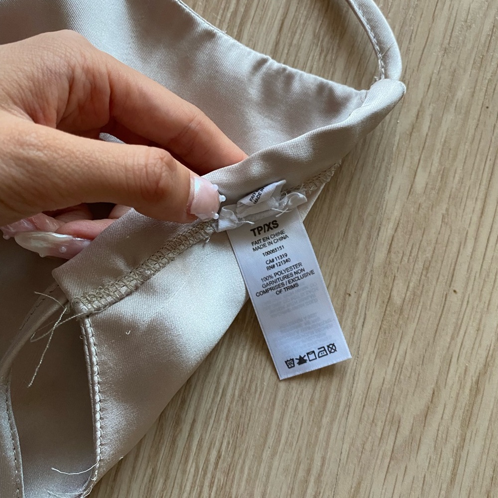 Garage Satin Halter Triangle Top - Picture 2 of 8